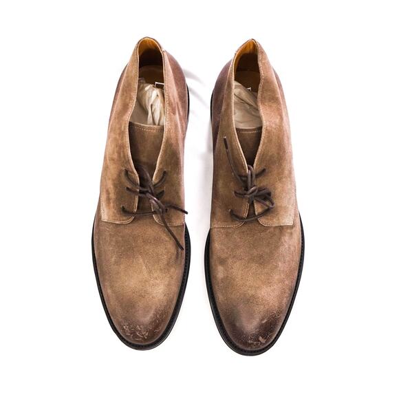 $975 DOUCAL\'S - Tan Suede Distressed Chukka Boots - US 10 (43EU) main image 8